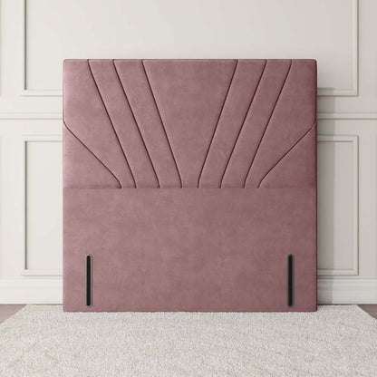 Fiji Sunrise Floor Standing Headboard - Pink Plush Velvet