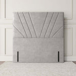 Fiji Sunrise Floor Standing Headboard - Silver Plush Velvet