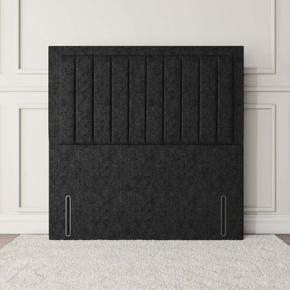 Hamilton Floor Standing Headboard - Black Chenille