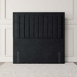 Hamilton Floor Standing Headboard - Black Plush Velvet
