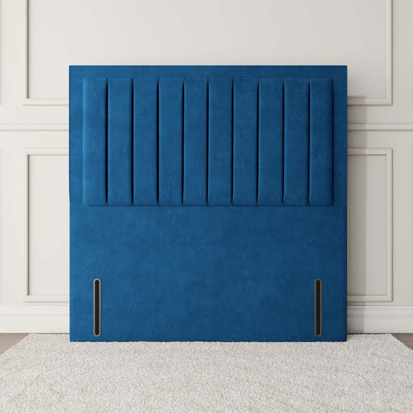 Hamilton Floor Standing Headboard - Blue Plush Velvet