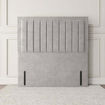 Hamilton Floor Standing Headboard - Silver Plush Velvet