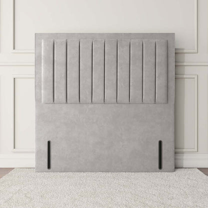 Hamilton Floor Standing Headboard - Silver Plush Velvet
