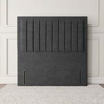 Hamilton Floor Standing Headboard - Steel Plush Velvet