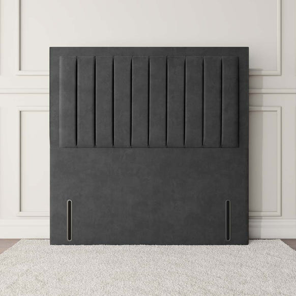 Hamilton Floor Standing Headboard - Steel Plush Velvet