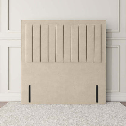 Hamilton Floor Standing Headboard - Cream Plush Velvet