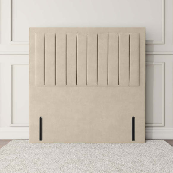 Hamilton Floor Standing Headboard - Cream Plush Velvet