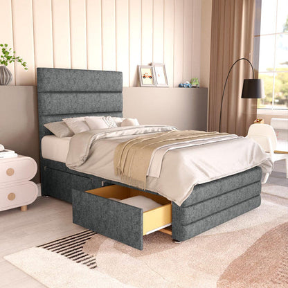 Havana Kids Divan Bed - Charcoal Chenille