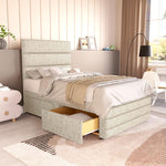 Havana Kids Divan Bed - Cream Chenille