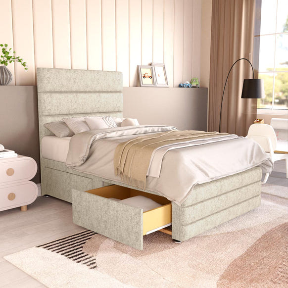 Havana Kids Divan Bed - Cream Chenille