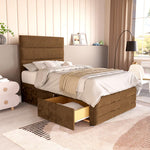Havana Kids Divan Bed - Mocca Plush Velvet