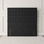 Kingston Floor Standing Headboard - Black Chenille