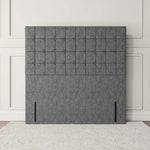 Kingston Floor Standing Headboard - Silver Chenille