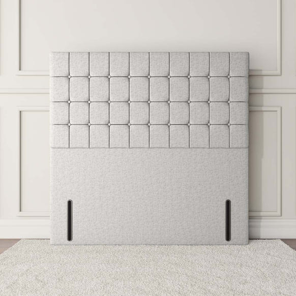 Kingston Floor Standing Headboard - Silver Linoso