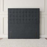 Kingston Floor Standing Headboard - Black Plush Velvet
