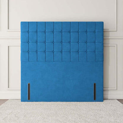 Kingston Floor Standing Headboard - Blue Plush Velvet