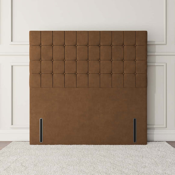 Kingston Floor Standing Headboard - Mocca Plush Velvet