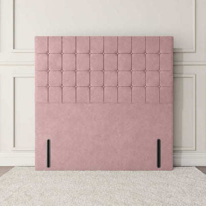 Kingston Floor Standing Headboard - Pink Plush Velvet