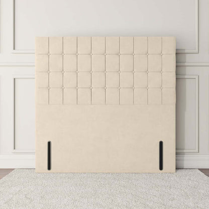 Kingston Floor Standing Headboard - Cream Plush Velvet