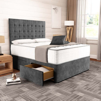 Kingston Divan Bed - Charcoal Coniston
