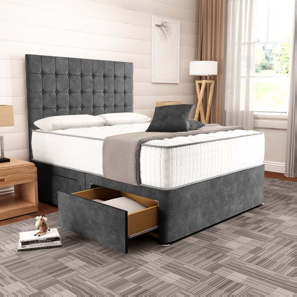 Kingston Divan Bed - Charcoal Coniston