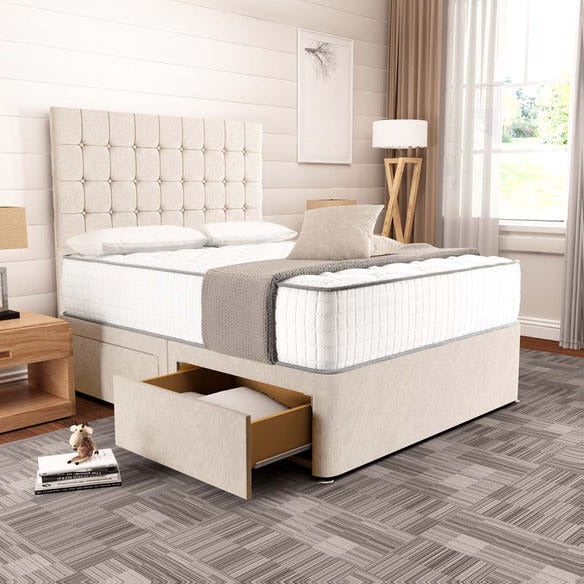 Kingston Divan Bed - Cream Naples