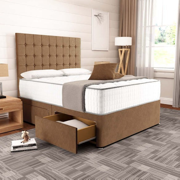 Kingston Divan Bed - Mink Naples