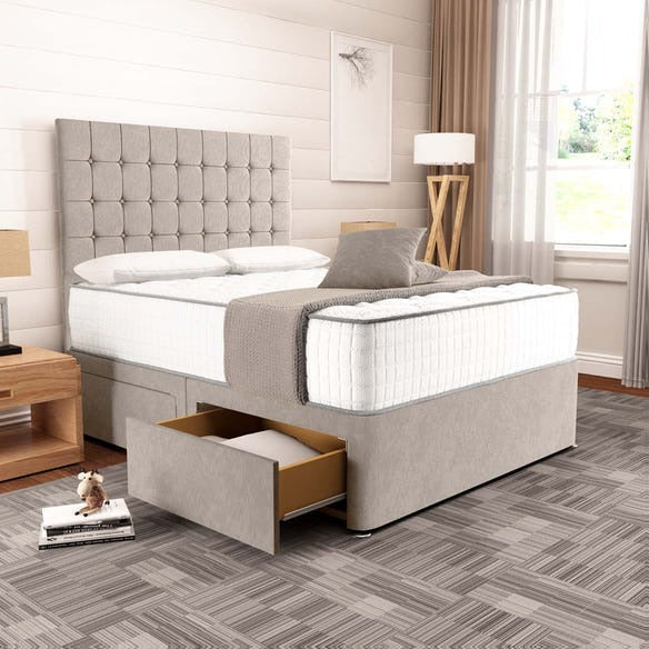 Kingston Divan Bed - Seal Grey Naples