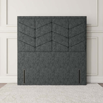 Lancaster Floor Standing Headboard - Charcoal Chenille