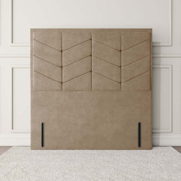 Lancaster Floor Standing Headboard - Mink Plush Velvet