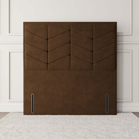 Lancaster Floor Standing Headboard - Mocca Plush Velvet