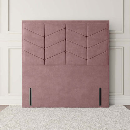 Lancaster Floor Standing Headboard - Pink Plush Velvet