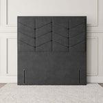 Lancaster Floor Standing Headboard - Steel Plush Velvet