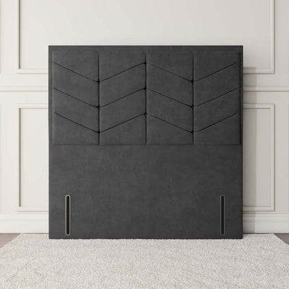 Lancaster Floor Standing Headboard - Steel Plush Velvet