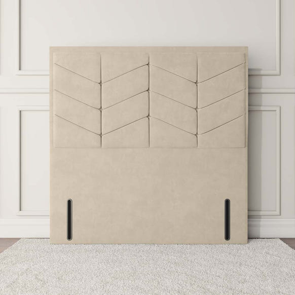 Lancaster Floor Standing Headboard - Cream Chenille