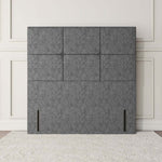 Lima Floor Standing Headboard - Silver Chenille