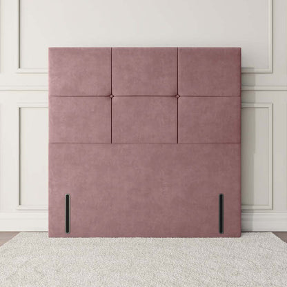 Lima Floor Standing Headboard - Pink Plush Velvet