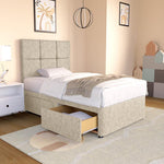 Lima Kids Divan Bed - Cream Chenille
