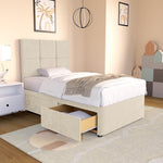 Lima Kids Divan Bed - Cream Plush Velvet
