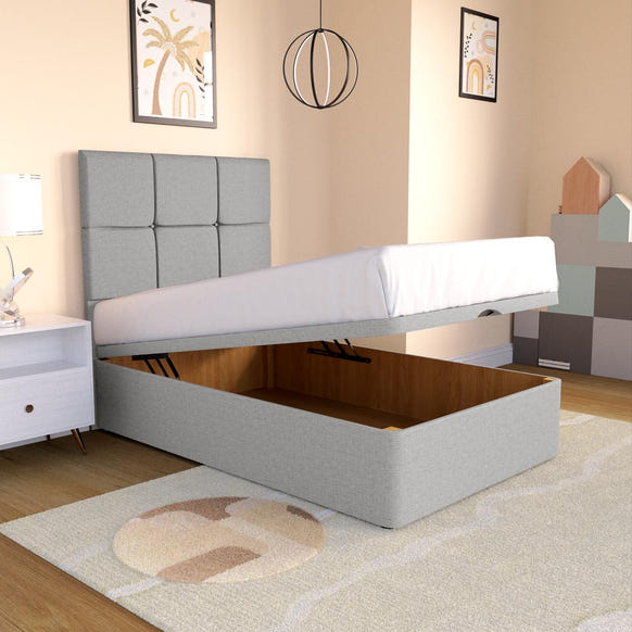 Lima Kids Ottoman Divan Bed - Silver Linoso