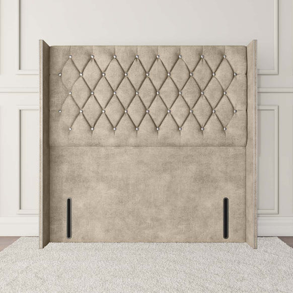 Luxor Wingback Floor Standing Headboard - Almond Coniston