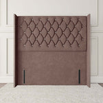 Luxor Wingback Floor Standing Headboard - Mauve Naples