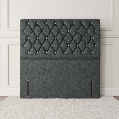 Moscow Floor Standing Headboard - Charcoal Chenille