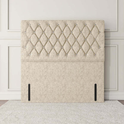 Moscow Floor Standing Headboard - Cream Chenille