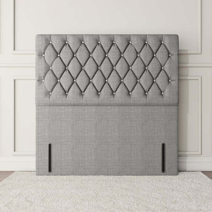 Moscow Floor Standing Headboard - Silver Linoso