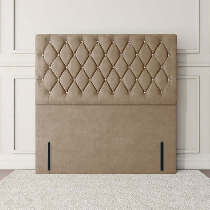 Moscow Floor Standing Headboard - Mink Plush Velvet