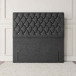 Moscow Floor Standing Headboard - Steel Plush Velvet
