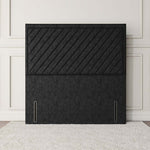 Oxford Floor Standing Headboard - Black Chenille