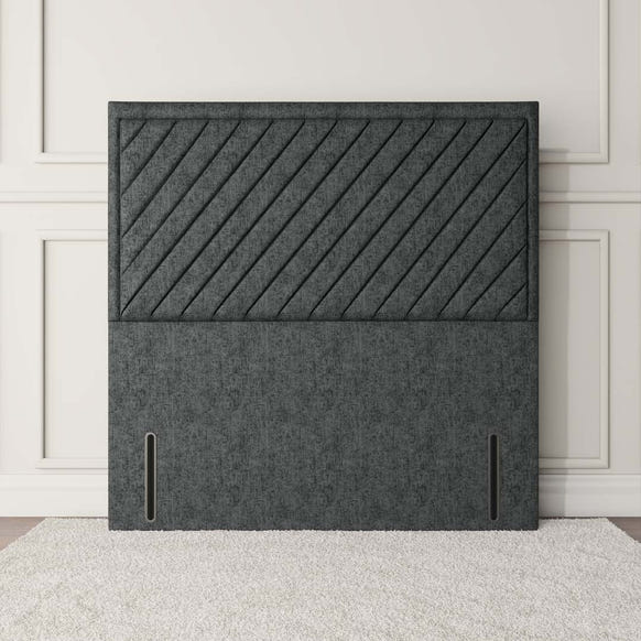 Oxford Floor Standing Headboard - Charcoal Chenille
