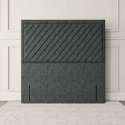 Oxford Floor Standing Headboard - Charcoal Chenille